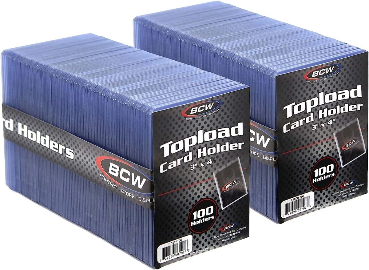 BCW Toploader Card Holder Standard 3&quot; x 4&quot; (Clear) (100pcs)-BCW Supplies-Ace Cards &amp; Collectibles