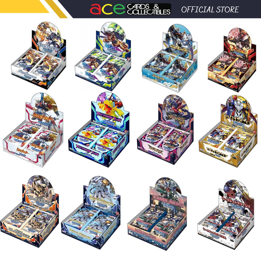 Digimon Card Game Booster Box- BT01 / BT02 / BT03 / BT04 / BT05 / BT06 / BT07 / BT08 / BT09 / BT10 / BT11 / BT12/ BT13/ BT14/BT15/BT16/BT17(Japanese)-Booster Box BT-01-Bandai-Ace Cards &amp; Collectibles
