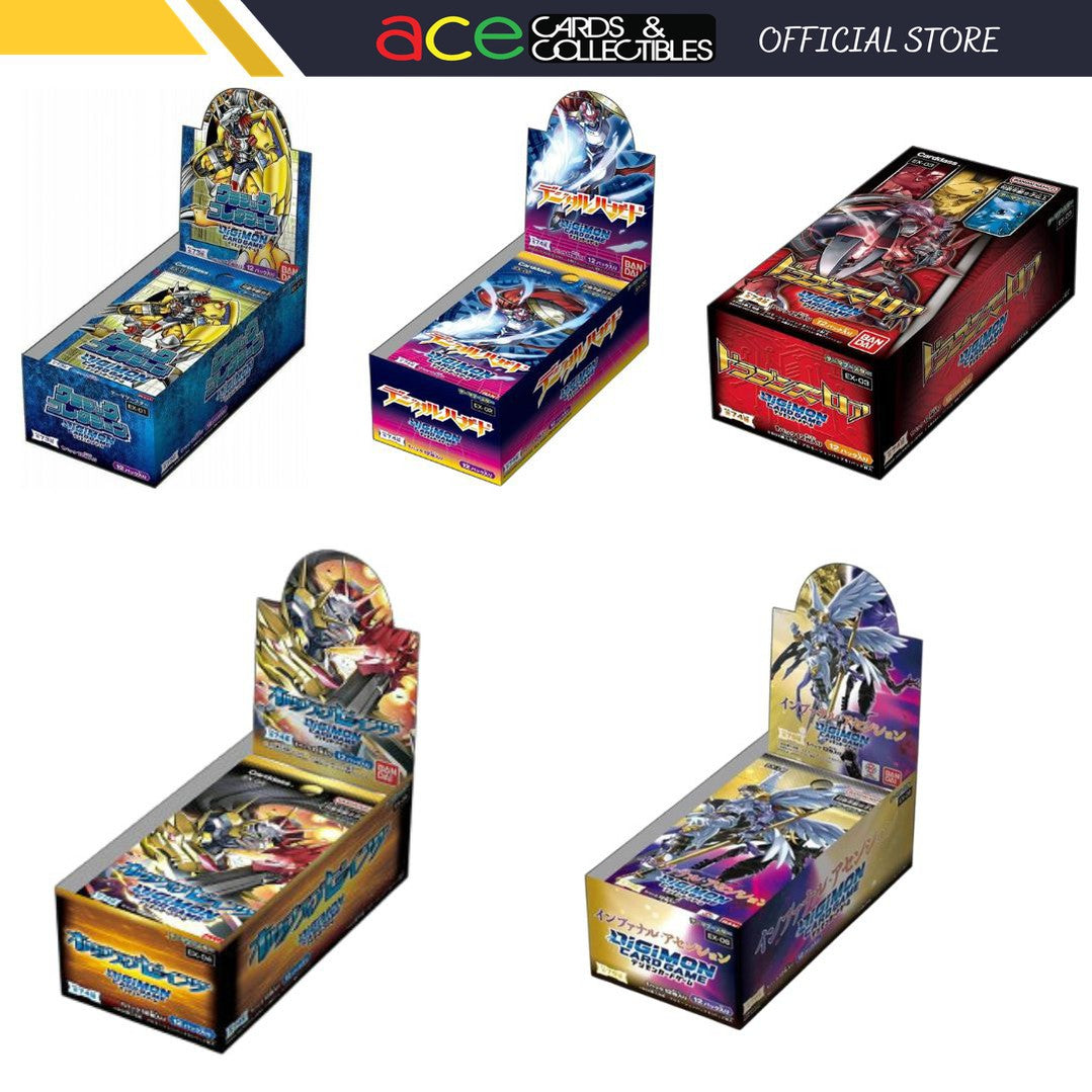 Digimon Card Game Theme Booster Box- EX01 / EX02 / EX03 / EX04/ EX06 (Japanese)-Booster Box EX-01-Bandai-Ace Cards &amp; Collectibles