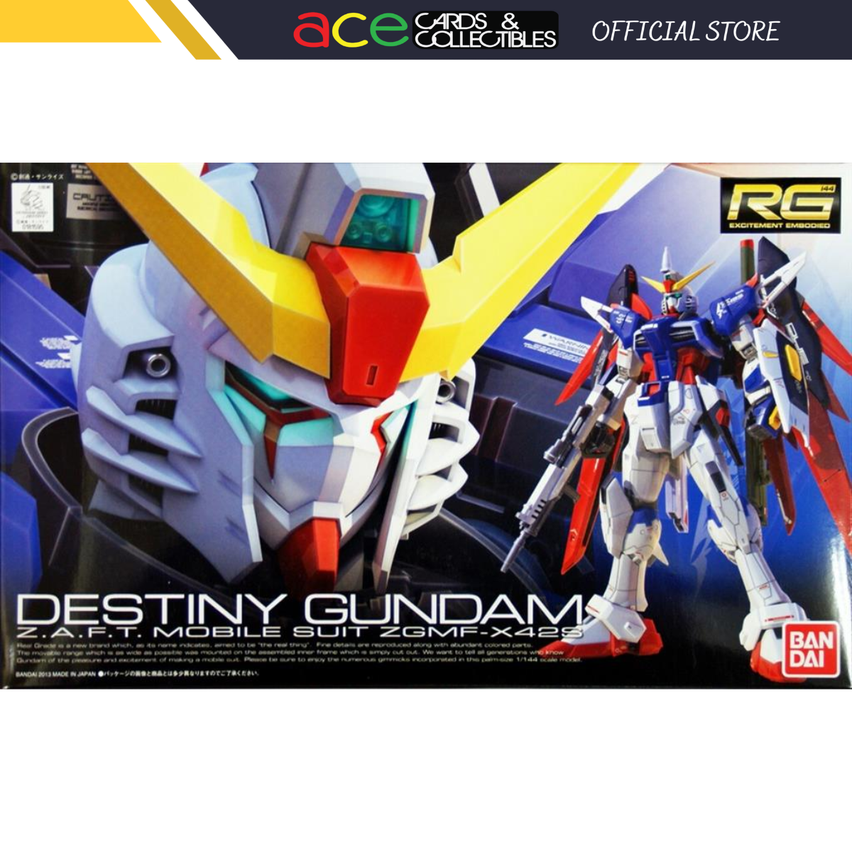 Gunpla RG 1/144 ZGMF-X42S Destiny Gundam Seed-Bandai-Ace Cards & Collectibles
