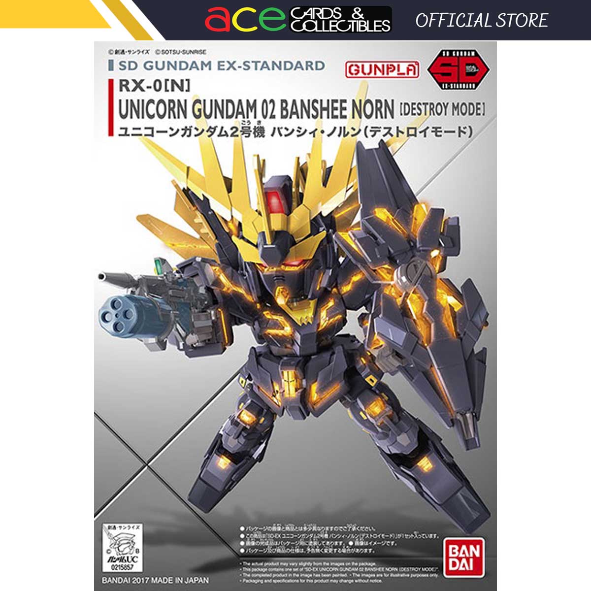 Gunpla SD Gundam EX-Standard 015 Unicorn Gundam 02 Banshee Norn (Destroy Mode)-Bandai-Ace Cards & Collectibles