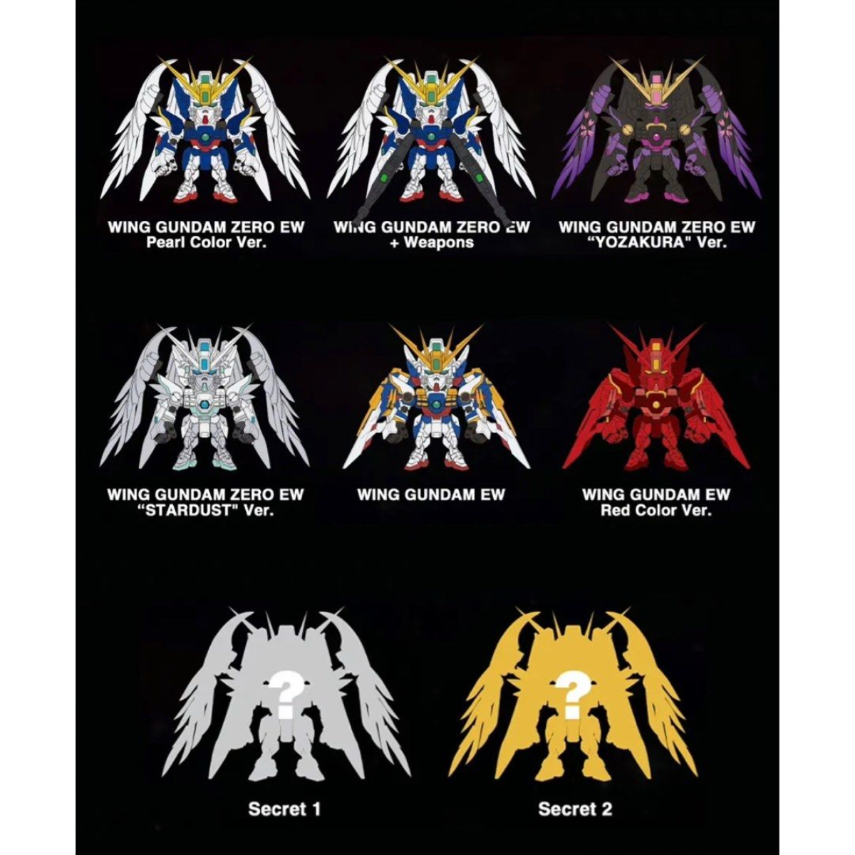 GUNDAM XXXG-00W0 Wing Gundam Zero EW QMSV Mini-Display Box (8pcs)-Bandai Namco-Ace Cards & Collectibles
