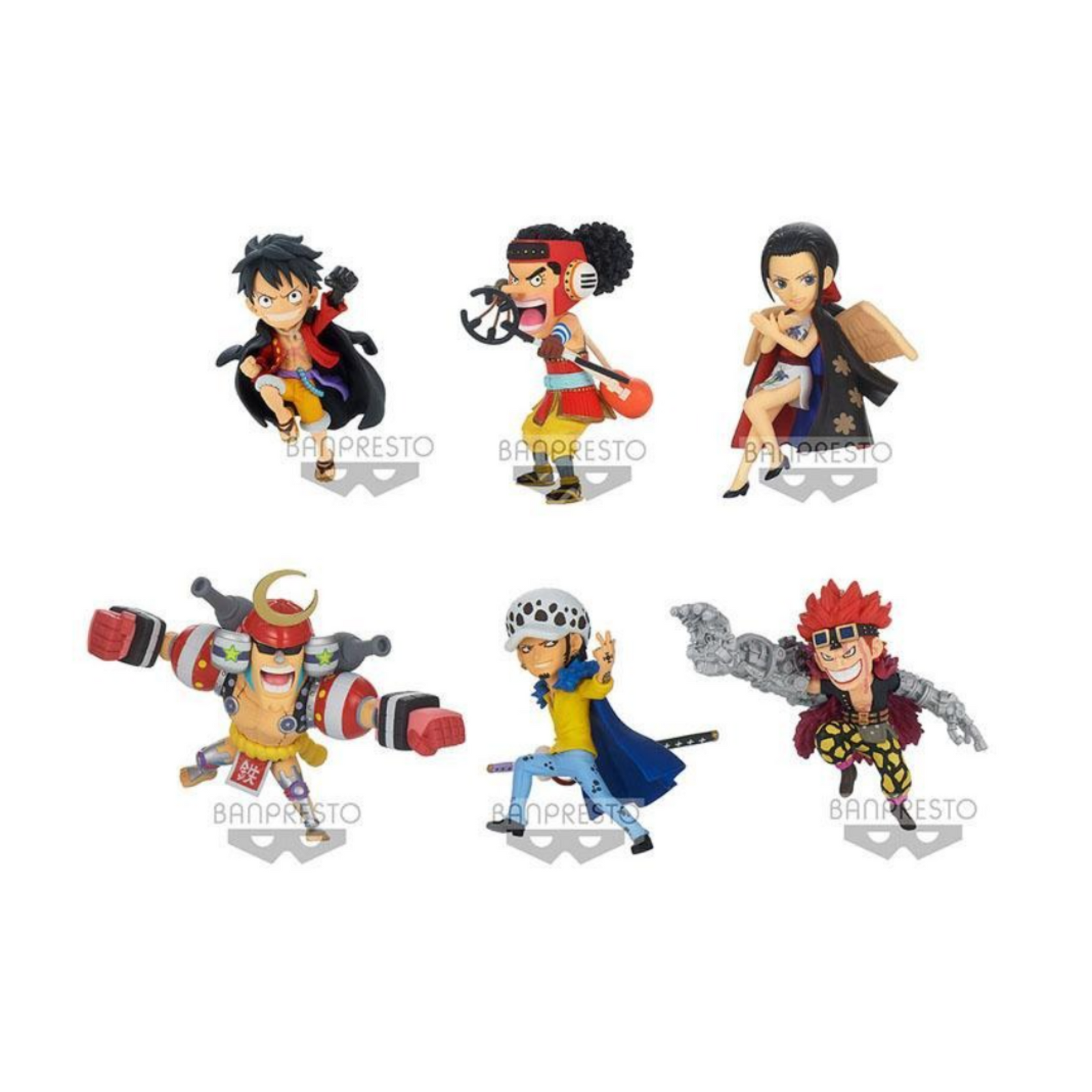One Piece World Collectable Figure New Series Vol. 2-Complete Set of 6-Bandai-Ace Cards & Collectibles
