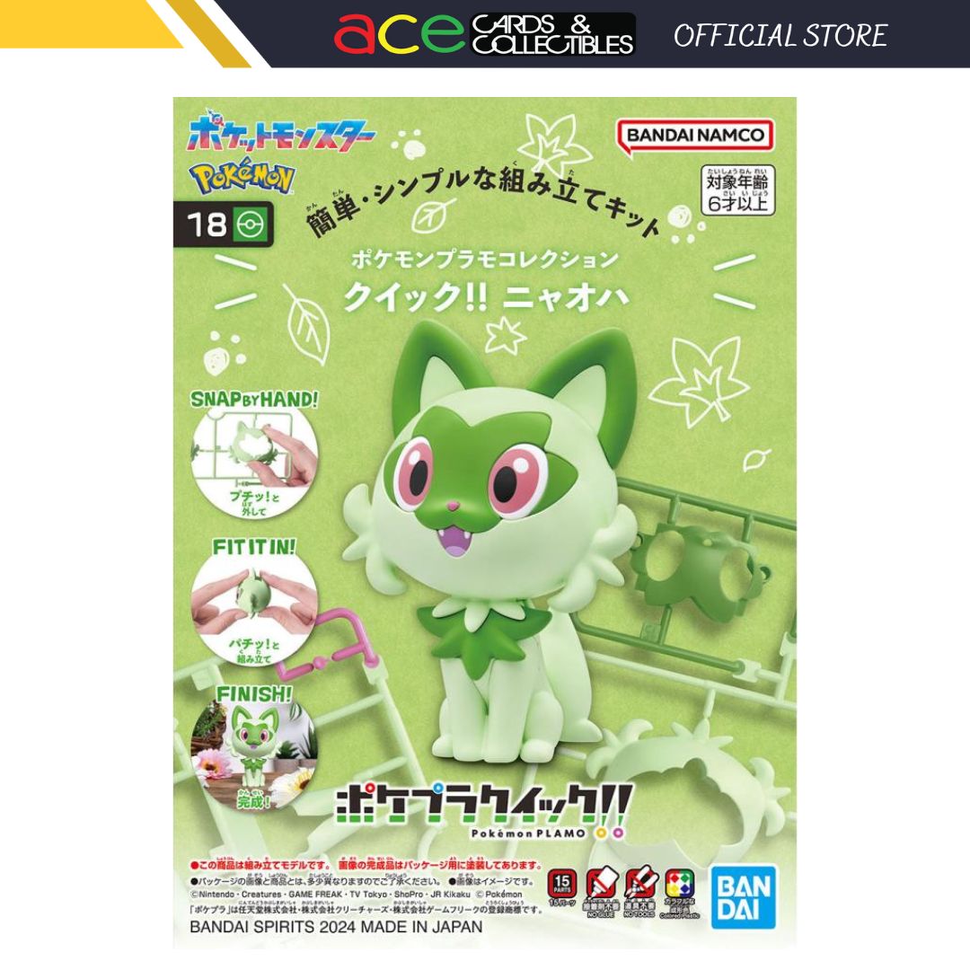 Pokemon Plamo Collection Quick!! 18 Springatito-Bandai-Ace Cards & Collectibles