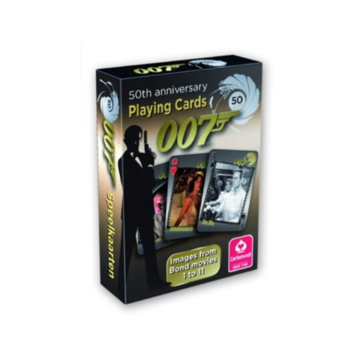 James Bond 50th Anniversary Playing Cards with Images from Bond Movies-Gold 1 To 11-Cartamundi-Ace Cards &amp; Collectibles