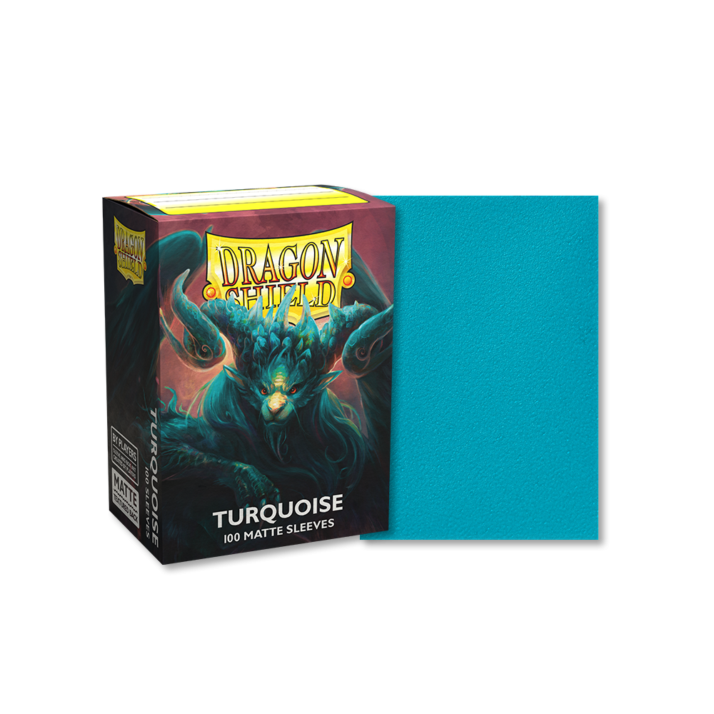 Dragon Shield Standard Matte Sleeves 100pcs - Matte Turquoise-Dragon Shield-Ace Cards & Collectibles