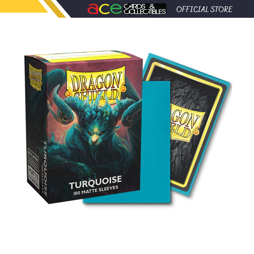 Dragon Shield Standard Matte Sleeves 100pcs - Matte Turquoise-Dragon Shield-Ace Cards & Collectibles