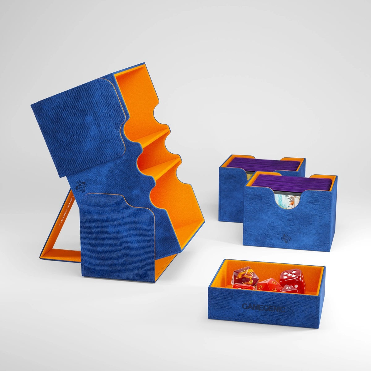 Gamegenic Deck Box "Stronghold 200+ XL Convertible"-Blue/Orange-Gamegenic-Ace Cards & Collectibles