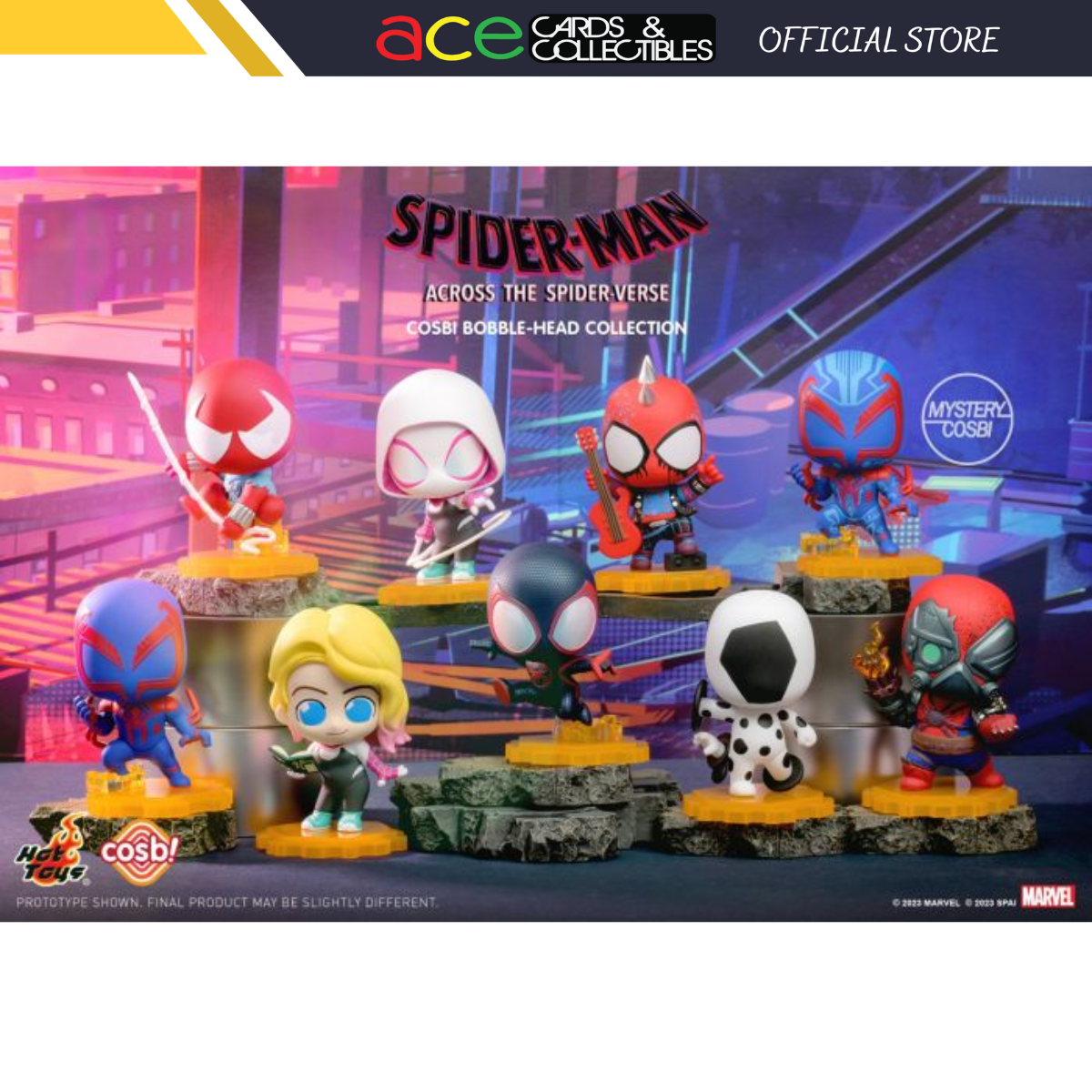 Spider-Man: Across The Spider-Verse Cosbi Bobble-Head Collection-Single Box (Random)-Hot Toys-Ace Cards & Collectibles