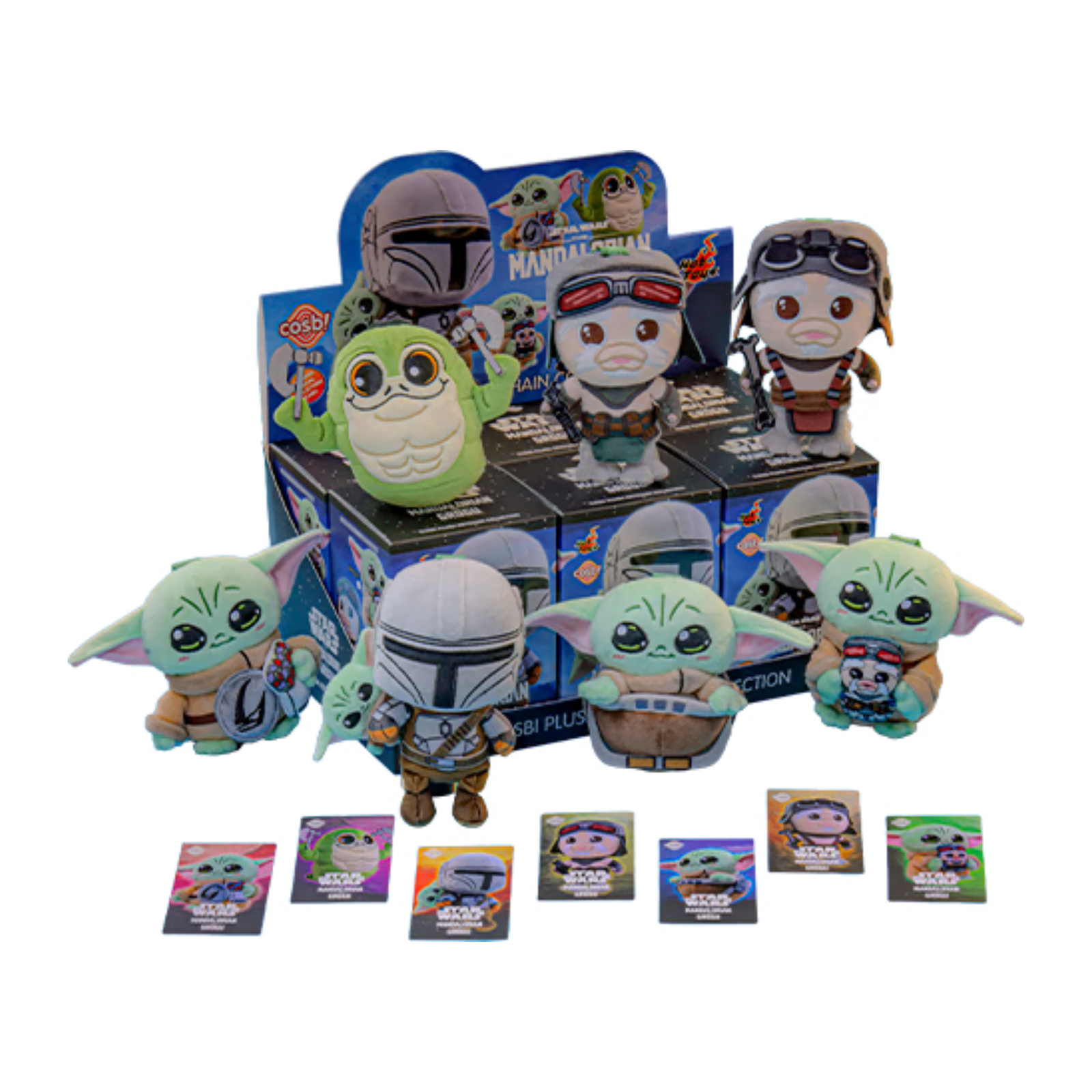 The Mandalorian and Grogu Cosbi Plush Keychain Collection-Single Box (Random)-Hot Toys-Ace Cards & Collectibles