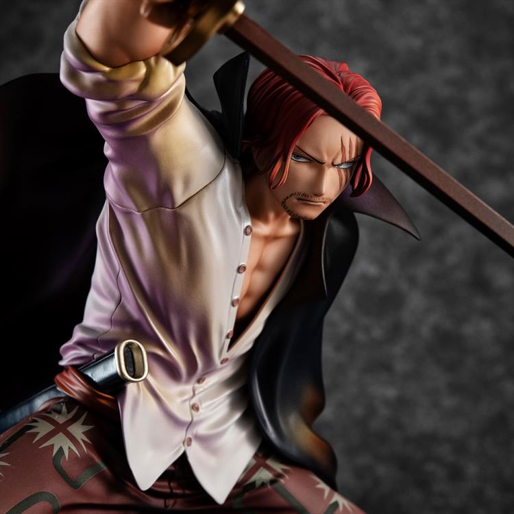 One Piece Portrait.Of.Pirates Figurine Red Hair "Shanks" (Playback Memories)-MegaHouse-Ace Cards & Collectibles