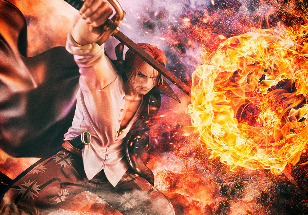 One Piece Portrait.Of.Pirates Figurine Red Hair "Shanks" (Playback Memories)-MegaHouse-Ace Cards & Collectibles