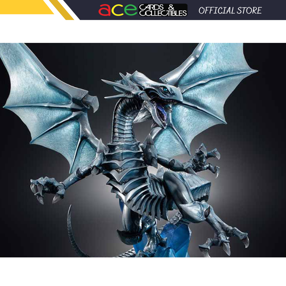 Yu-Gi-Oh! Duel Monsters Art Works Monsters Figurine Blue Eyes White Dragon Holographic Edition-MegaHouse-Ace Cards & Collectibles