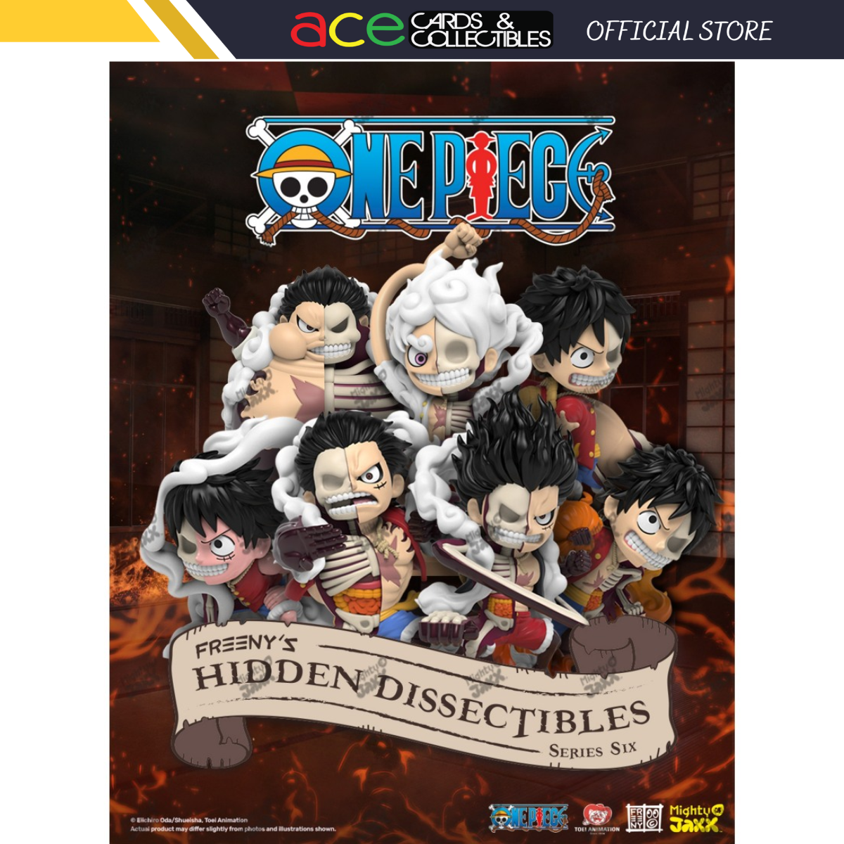 Mighty Jaxx x Freeny&#39;s Hidden Dissectibles One Piece Series 6 (Luffy&#39;s Gears Edition)-Display Box (6pcs)-Mighty Jaxx-Ace Cards &amp; Collectibles