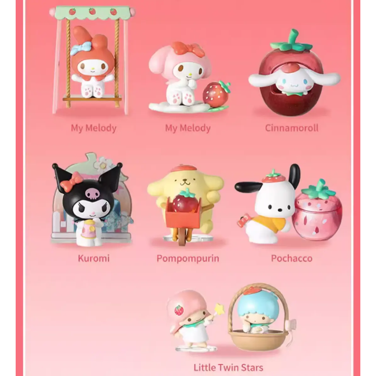 Miniso x Sanrio Characters Strawberry Farm Series-Single Box (Random)-Miniso-Ace Cards & Collectibles