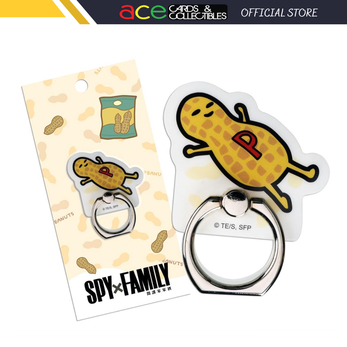 Spy x Family Peanut Acrylic Finger Group Mobile Ring Stand &amp; Holder-Muse-Ace Cards &amp; Collectibles