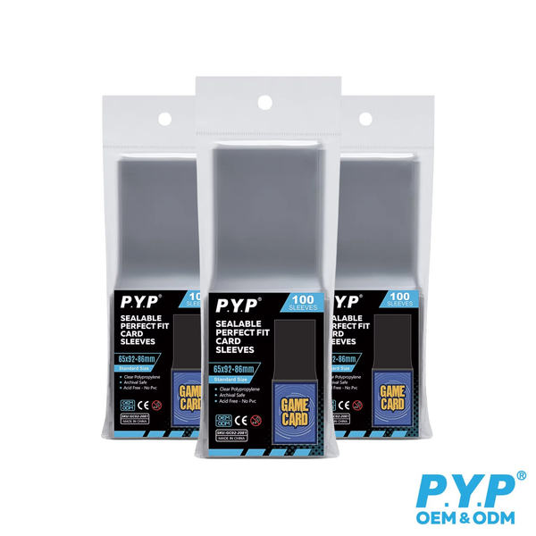 PYP Sealable Perfect Fit Card Sleeves (Standard Size)
