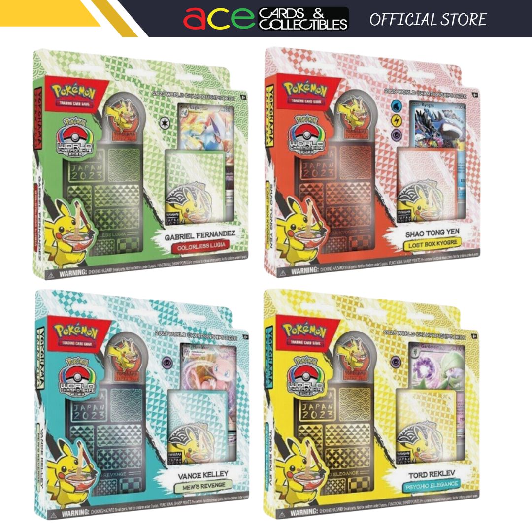 Pokemon TCG: 2023 World Championship Deck-Set of 4-The Pokémon Company International-Ace Cards &amp; Collectibles