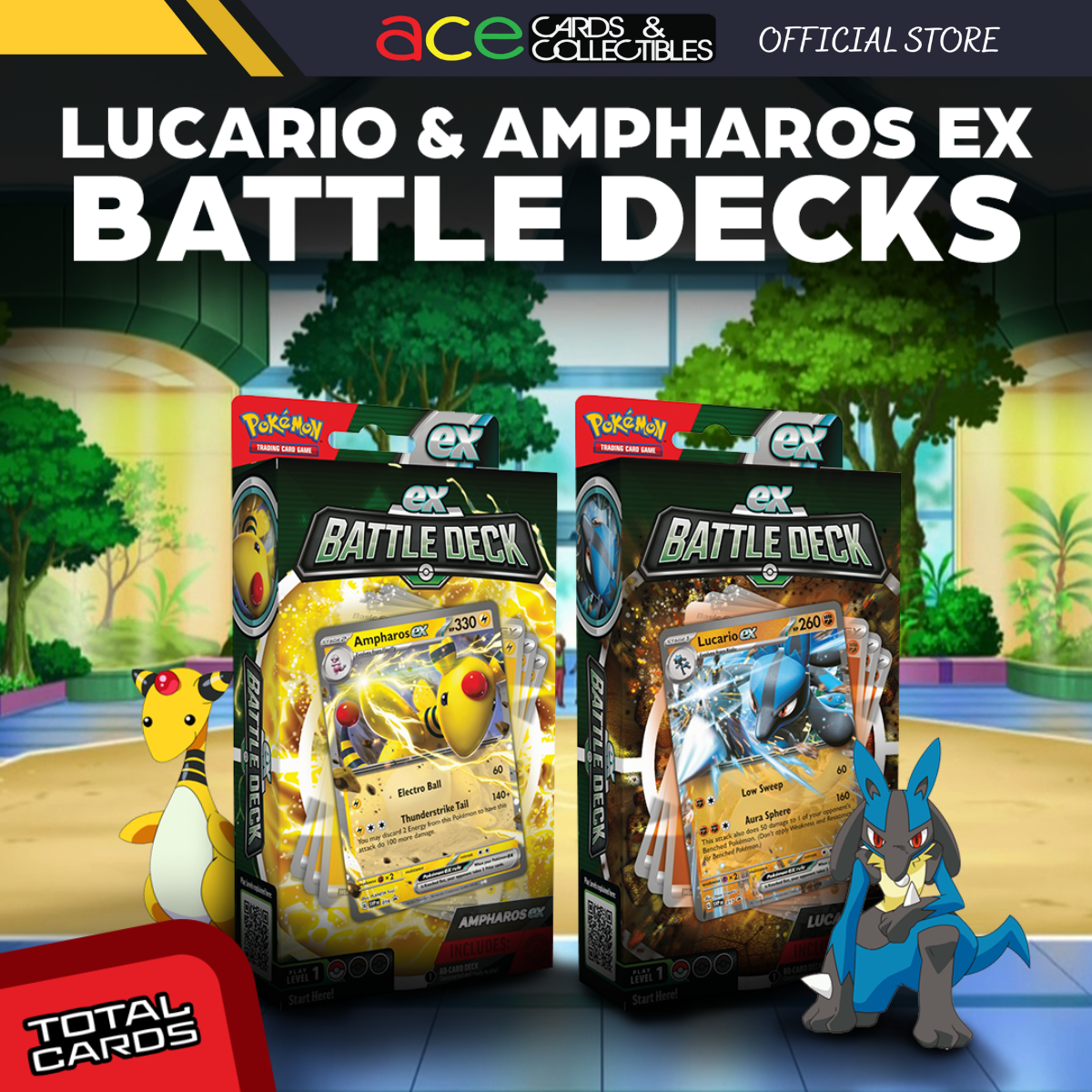 Pokemon TCG: Ampharos & Lucario ex Battle Deck-Ampharos ex Deck-The Pokémon Company International-Ace Cards & Collectibles