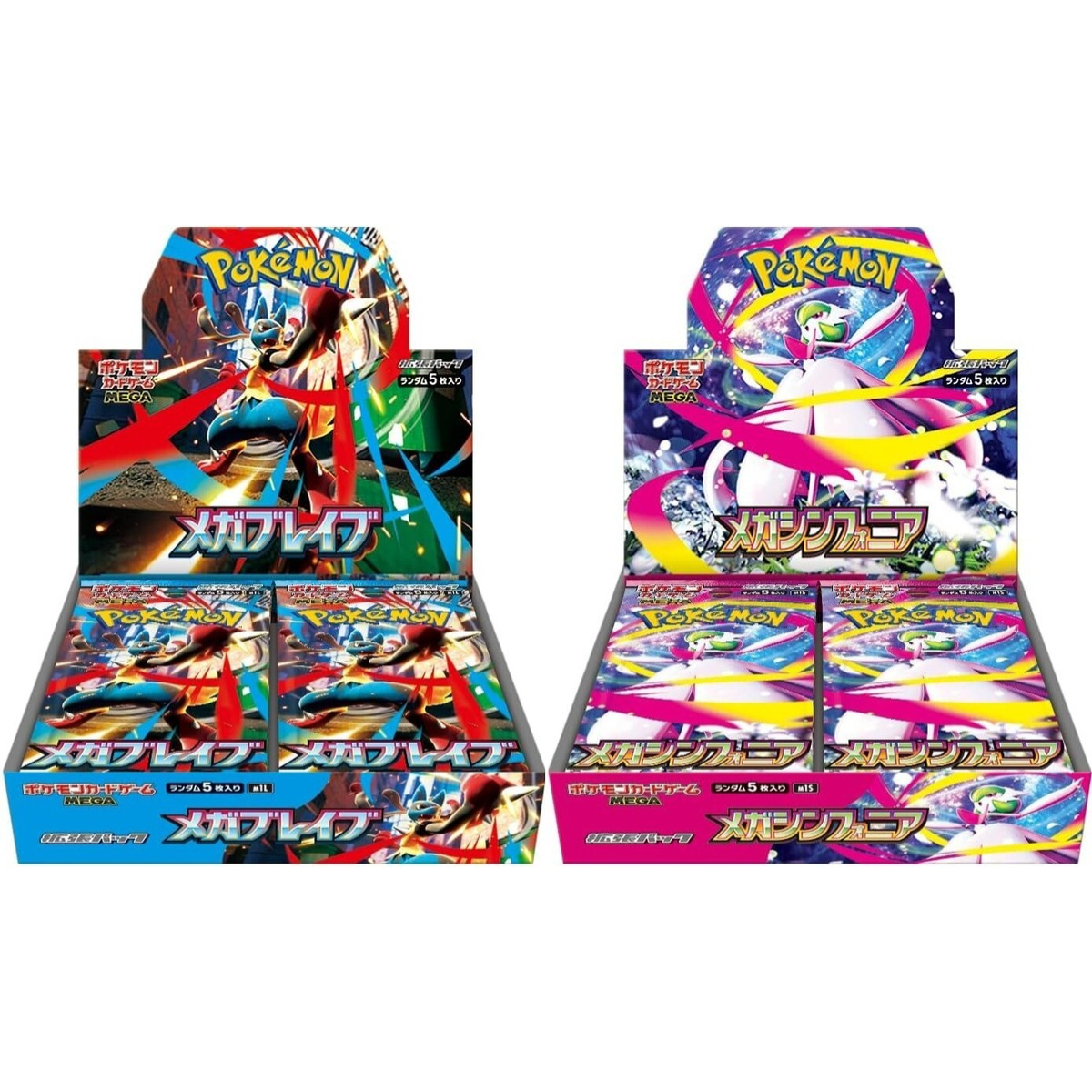 Pokemon TCG: Mega Booster M1L & M1S "Mega Brave / Mega Symphonia" (Japanese)-M1L Box (Shrink)-The Pokémon Company International-Ace Cards & Collectibles