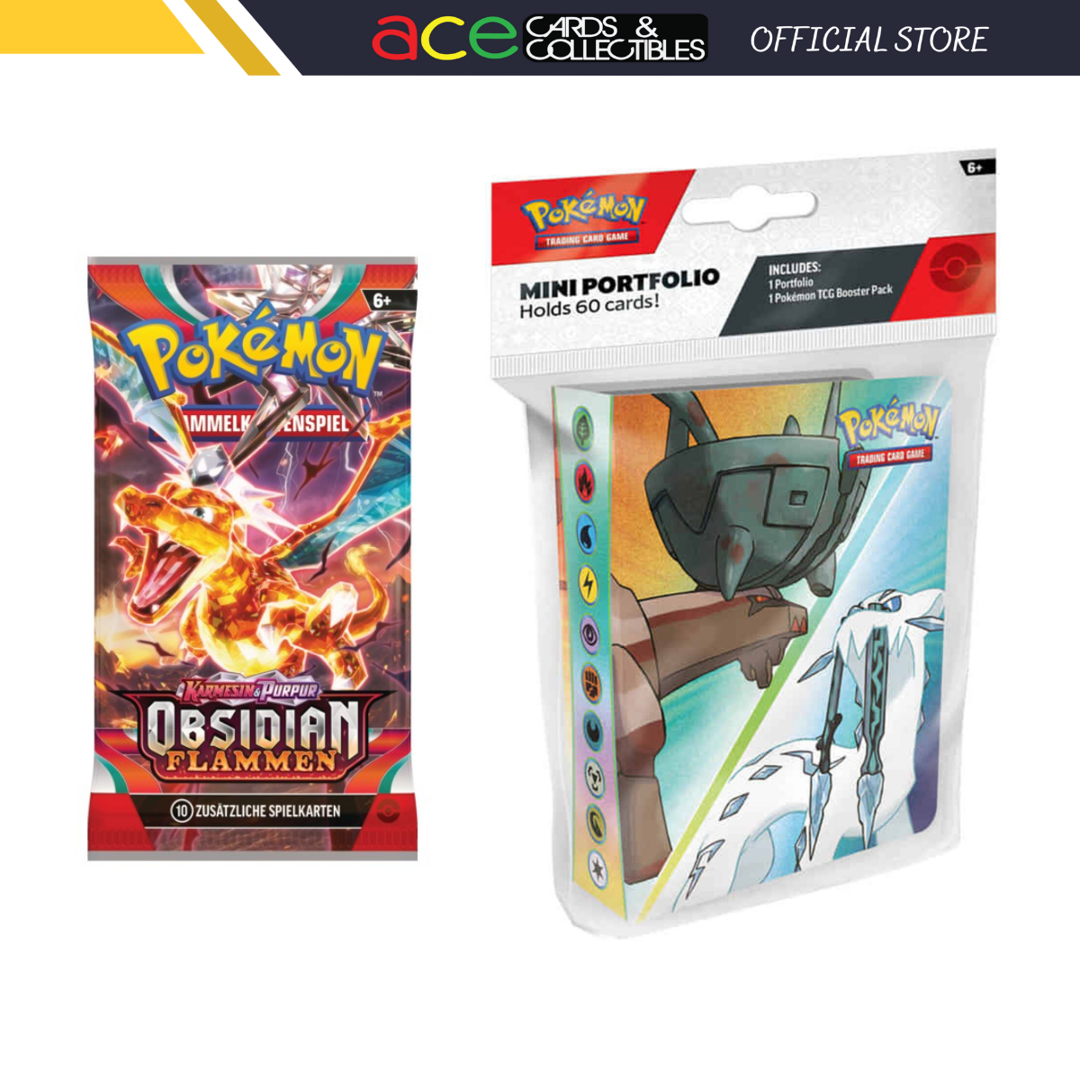 Pokemon TCG: Mini Portfolio with Booster Pack SV03-The Pokémon Company International-Ace Cards &amp; Collectibles