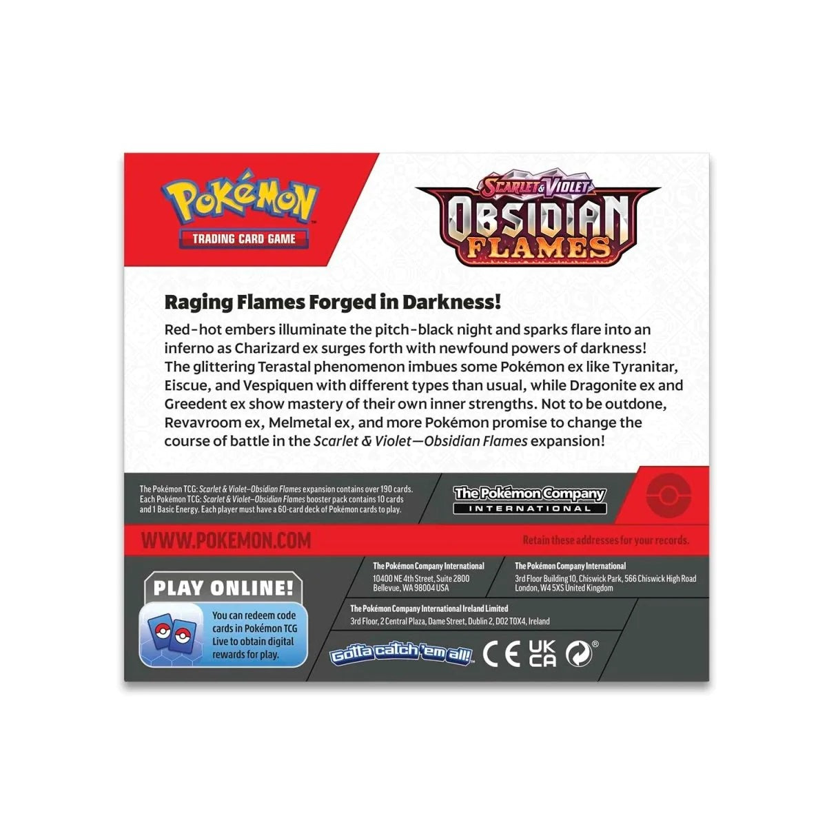 Pokémon TCG: Obsidian Flame SV03 Booster-Booster Box-The Pokémon Company International-Ace Cards & Collectibles