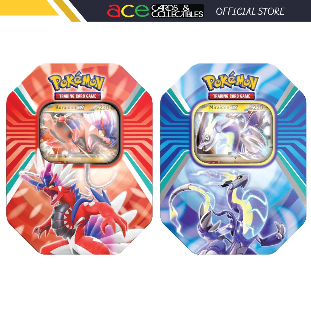 Pokemon TCG: Paldea Legends Tin (Koraidon EX / Miraidon EX)-Pokemon TCG: Paldea Legends Tin (Koraidon EX / Miraidon EX)-The Pokémon Company International-Ace Cards & Collectibles