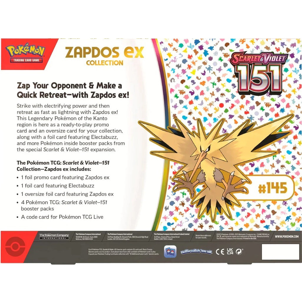 Pokemon TCG: SV3.5 Zapdos Ex Box-The Pokémon Company International-Ace Cards &amp; Collectibles