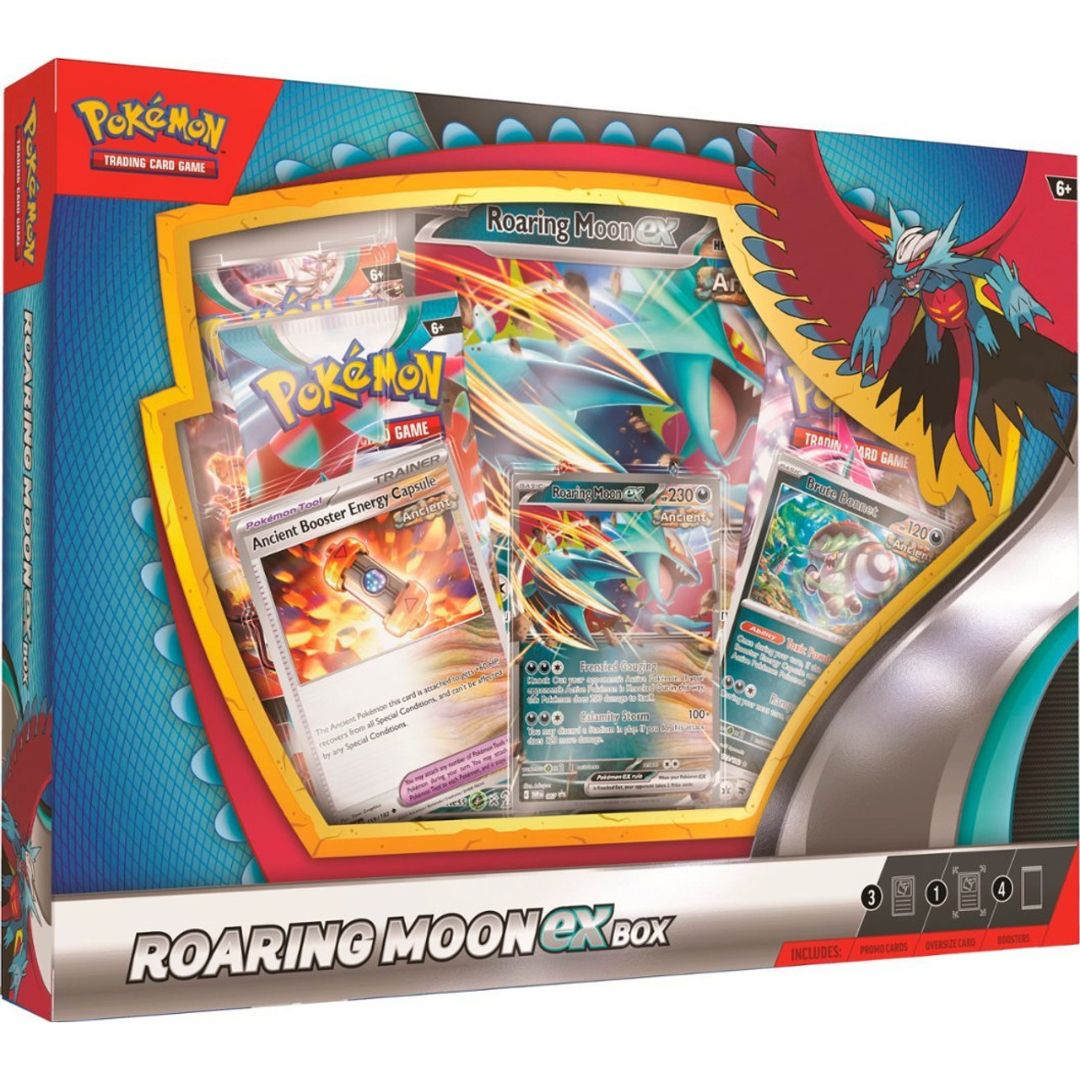 Pokemon TCG: Scarlet &amp; Violet Paradox Rift Ex Box — Roaring Moon / Iron Valiant-Roaring Moon-The Pokémon Company International-Ace Cards &amp; Collectibles