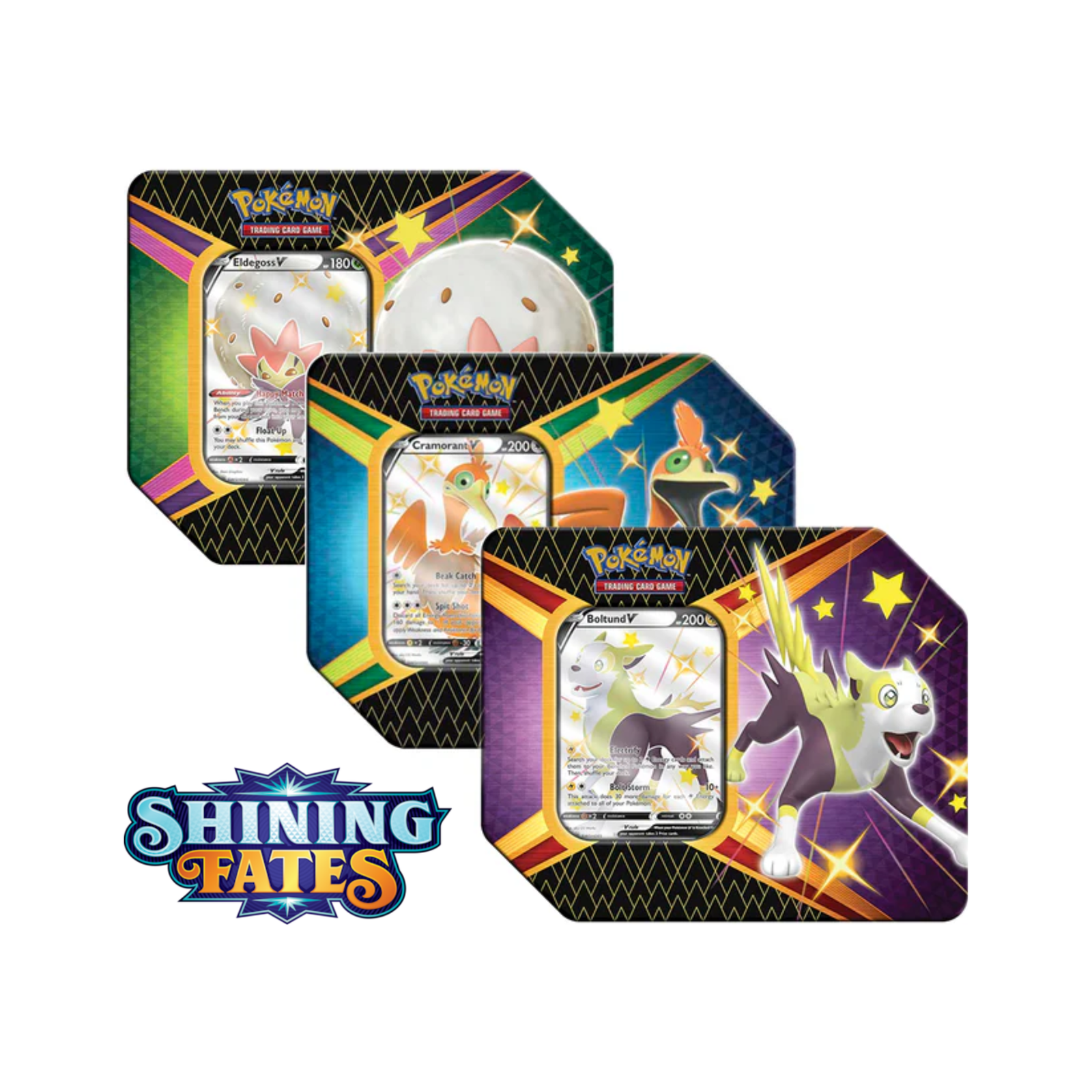 Pokemon TCG: Sword Shield SWSH 4.5 Shining Fates V Tin-Eldegoss V-The Pokémon Company International-Ace Cards & Collectibles