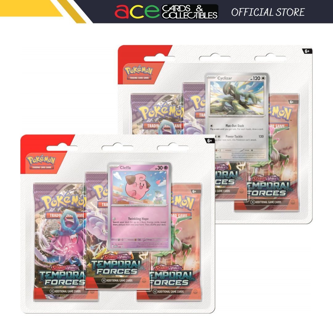 Pokemon TCG: Temporal Forces SV05 3 Packs Blister [Cyclizar / Cleffa]-Both Design (Cyclizar &amp; Cleffa)-The Pokémon Company International-Ace Cards &amp; Collectibles