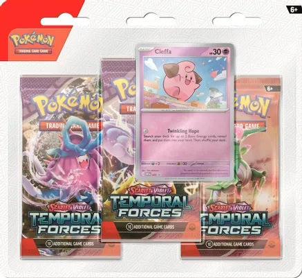 Pokemon TCG: Temporal Forces SV05 3 Packs Blister [Cyclizar / Cleffa]-Cleffa-The Pokémon Company International-Ace Cards &amp; Collectibles