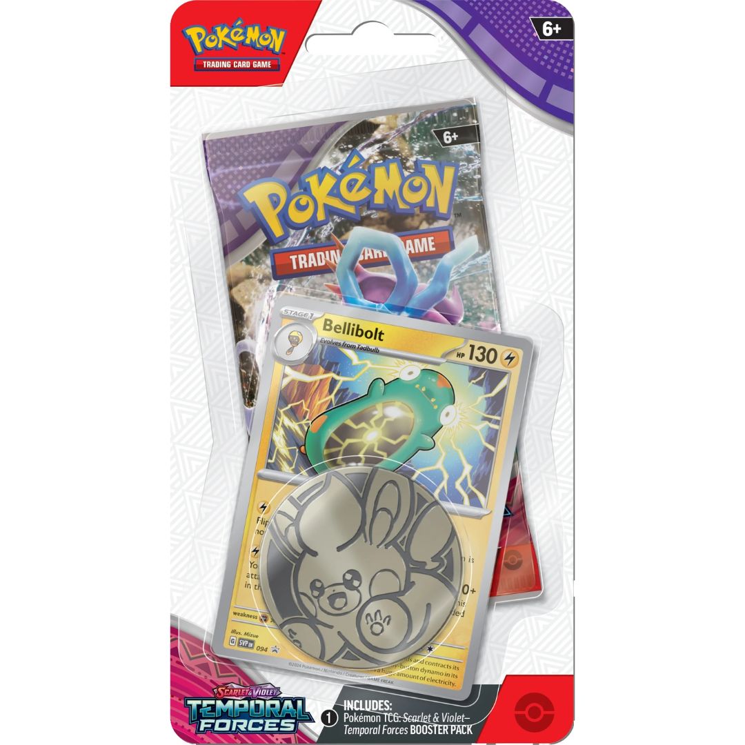 Pokemon TCG: Temporal Forces SV05 Checklane Blister [Carvanha/Bellibot]-Bellibot-The Pokémon Company International-Ace Cards &amp; Collectibles
