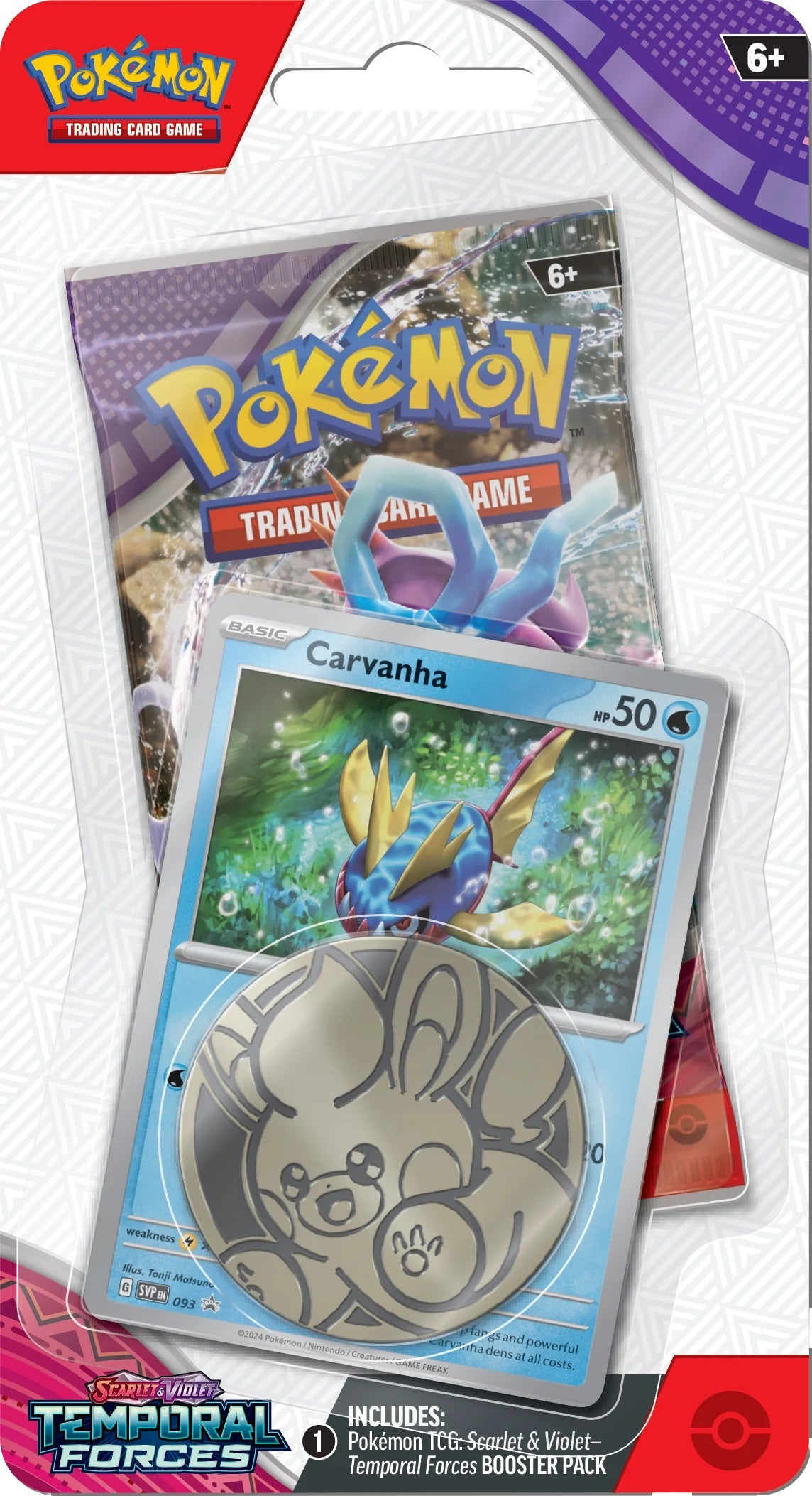 Pokemon TCG: Temporal Forces SV05 Checklane Blister [Carvanha/Bellibot]-Carvanha-The Pokémon Company International-Ace Cards &amp; Collectibles