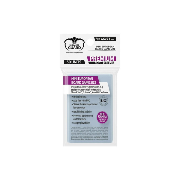 Ultimate Guard Premium Board Game Card Sleeve 50pcs Mini European Size
