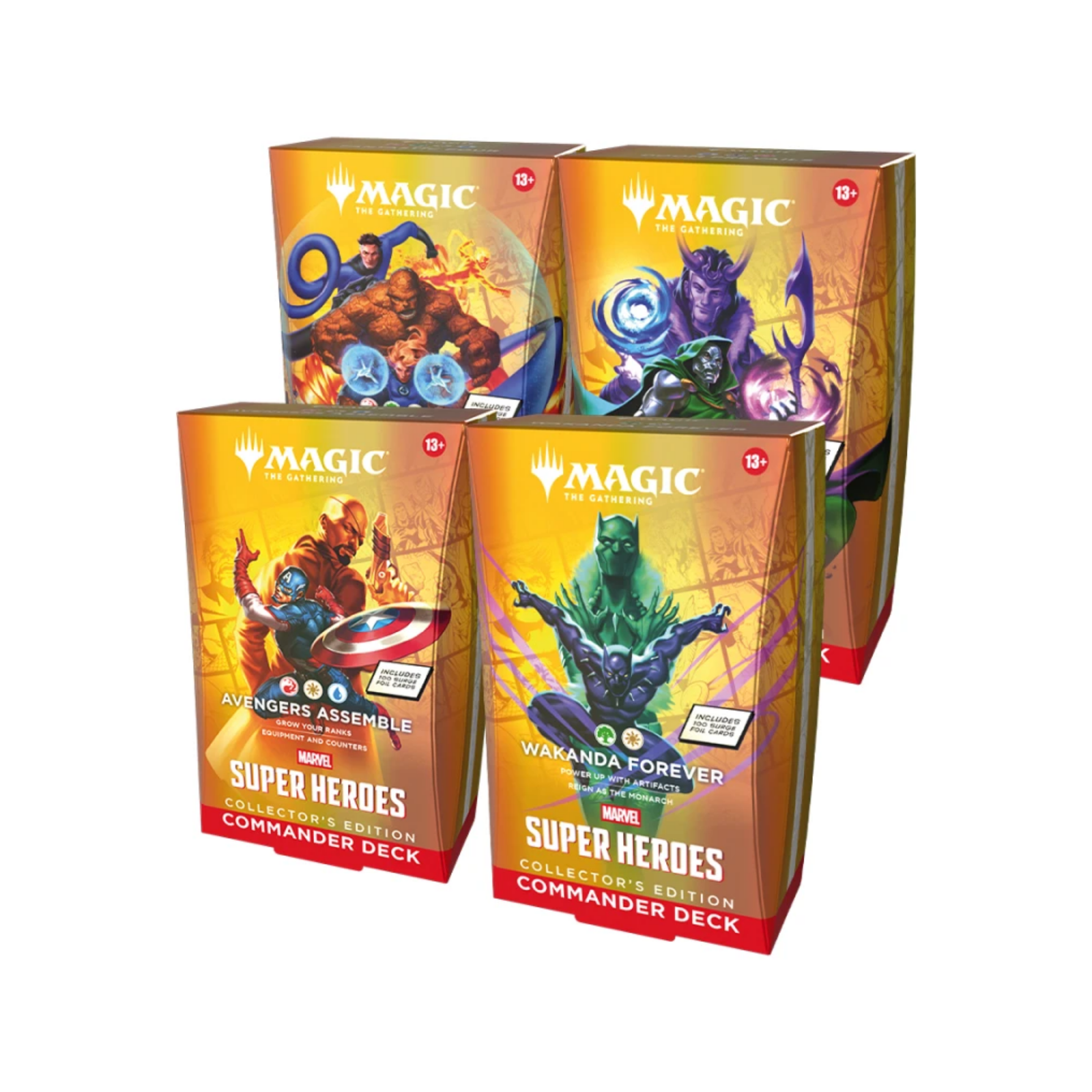 Magic: The Gathering Marvel Super Heroes Commander Deck Collector's Edition Bundle-Wizards of the Coast-Ace Cards & Collectibles