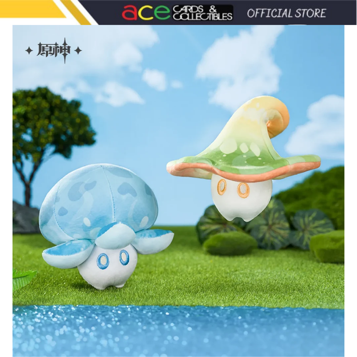 miHoYo Genshin Impact Floating Hydro / Dendro Fungus Plushie-Hydro Fungus-miHoYo-Ace Cards &amp; Collectibles