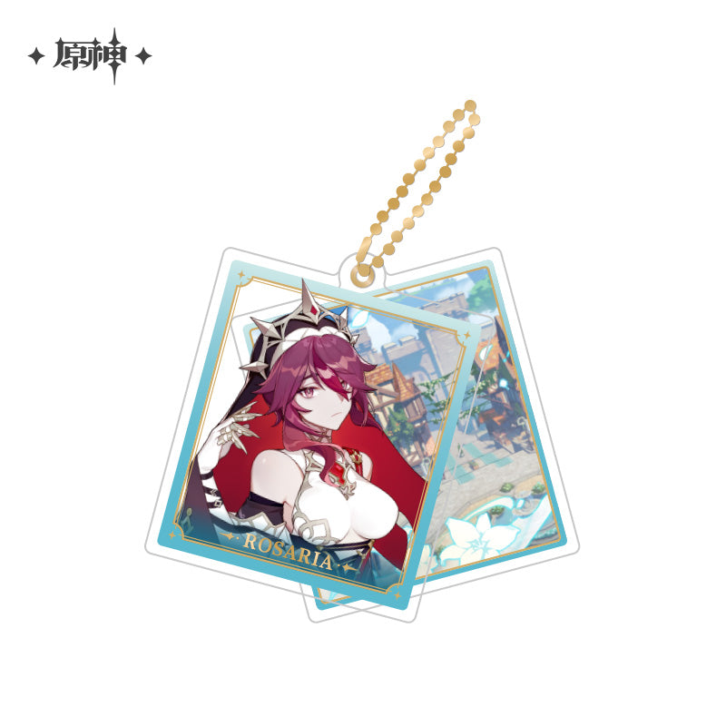 miHoYo Genshin Impact Slide Acrylic Keychain Series-Rosaria-miHoYo-Ace Cards & Collectibles