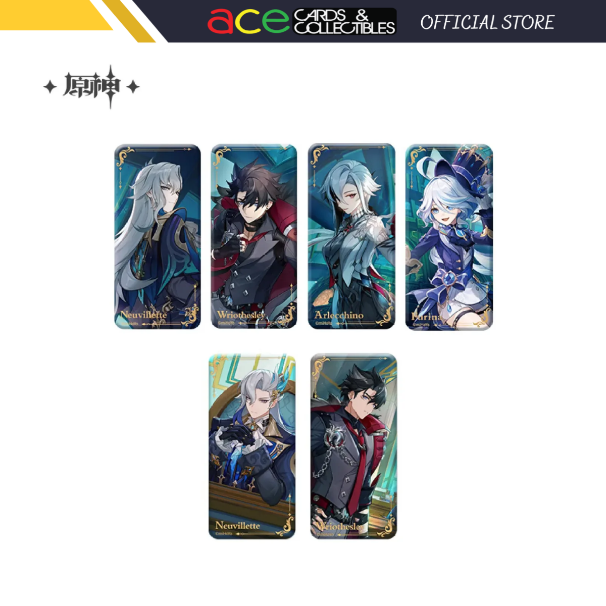 miHoYo Genshin Impact "To the Stars Shining in the Depths" Character Badge Series-Neuvillette-A-miHoYo-Ace Cards & Collectibles