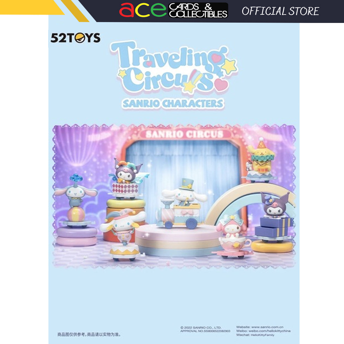 52TOYS Sanrio Characters Travelling Circus Series-Whole Display Box (6pcs)-52Toys-Ace Cards &amp; Collectibles