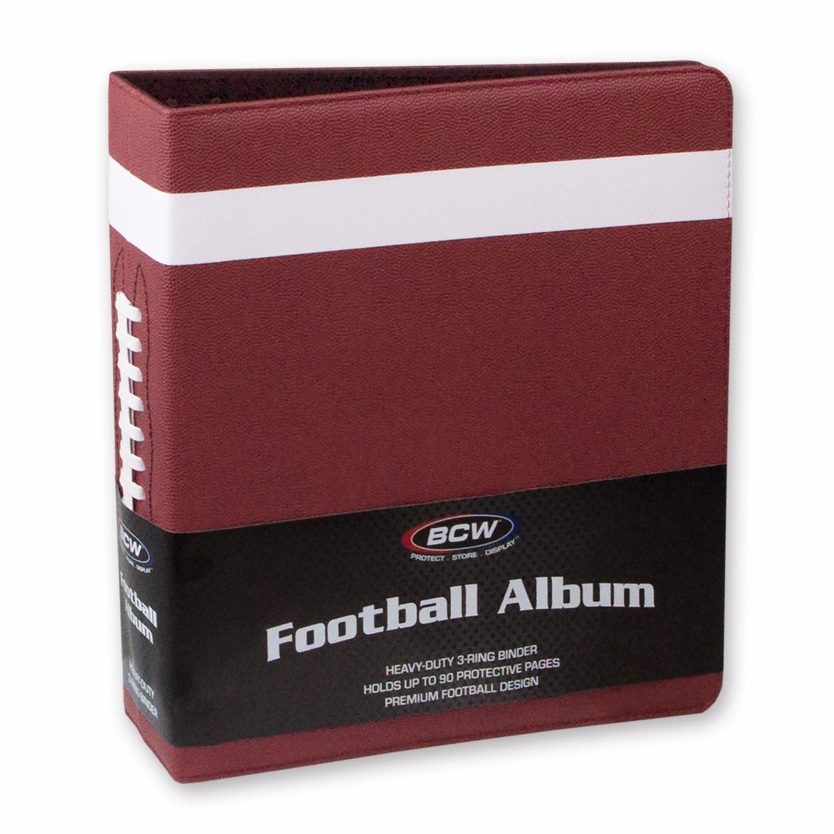 BCW 3 in. Album - Football Collectors Album - Premium Brown-BCW Supplies-Ace Cards & Collectibles