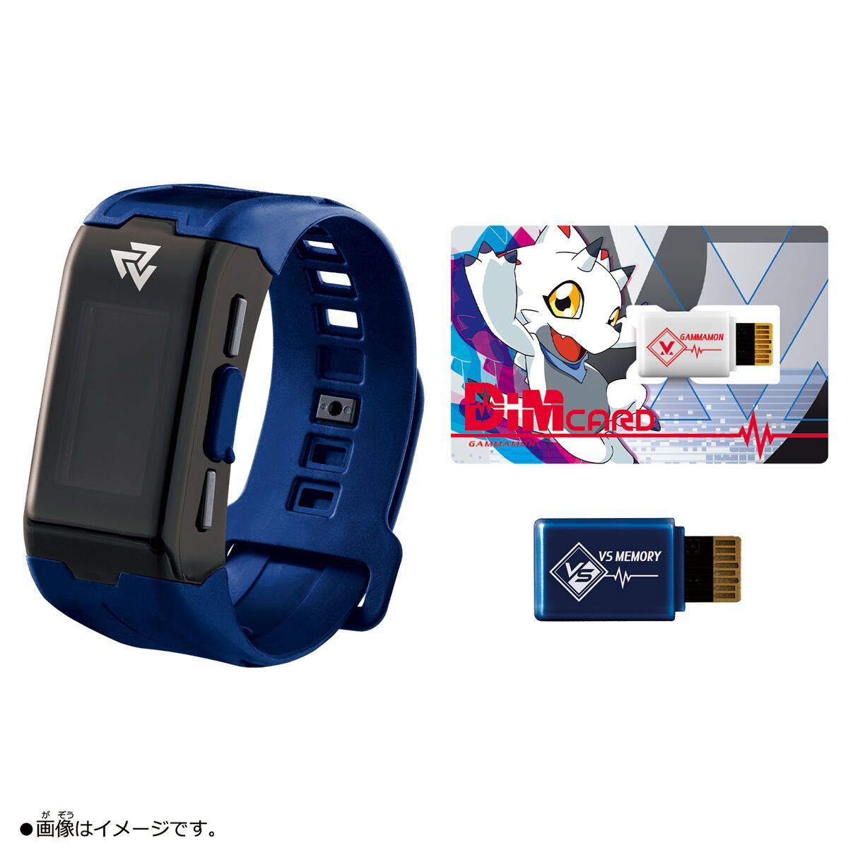 Digimon Ghost Game Digivice V [Vital Bracelet ver Blue with Gammamon / DIM Card V1 Gammamon / Angoramon &amp; Jellymon]-Vital Bracelet ver. Blue-Bandai-Ace Cards &amp; Collectibles