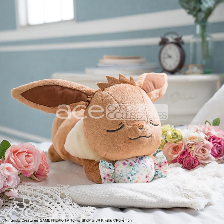 Ichiban Kuji Pokémon Eevee &amp; Floral Candy: &quot;Prize A - Sleeping Eevee Plush&quot;-Bandai-Ace Cards &amp; Collectibles