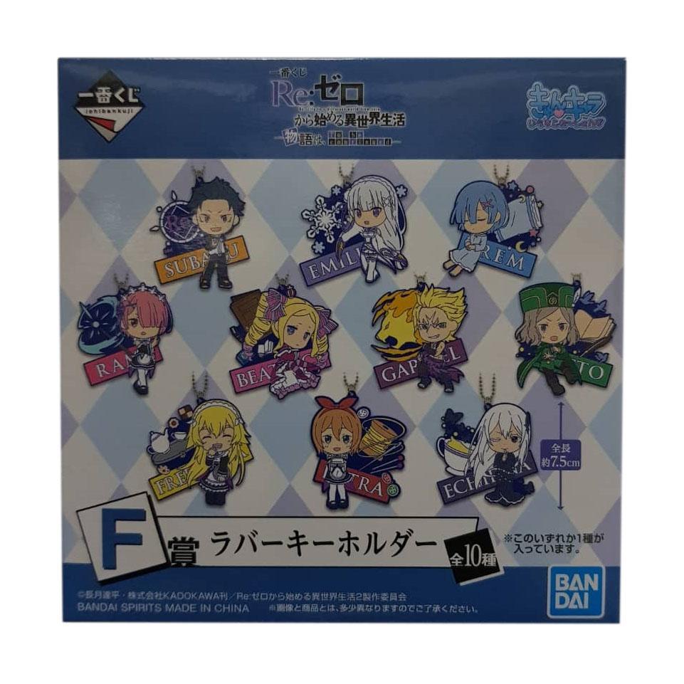 Ichiban Kuji Re: Zero Starting Life in Another World -The Story Is To Be Continued- "Prize F -Rubber Key Chain (Random)"-Bandai-Ace Cards & Collectibles