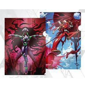 Ichiban Kuji Shin Evangelion Movie Version-First Unit, Sortie! &quot;Prize I&quot; -Award Clear File Set-EVA-02 Test type &amp; EVA-01 Test type with Angel-Bandai-Ace Cards &amp; Collectibles