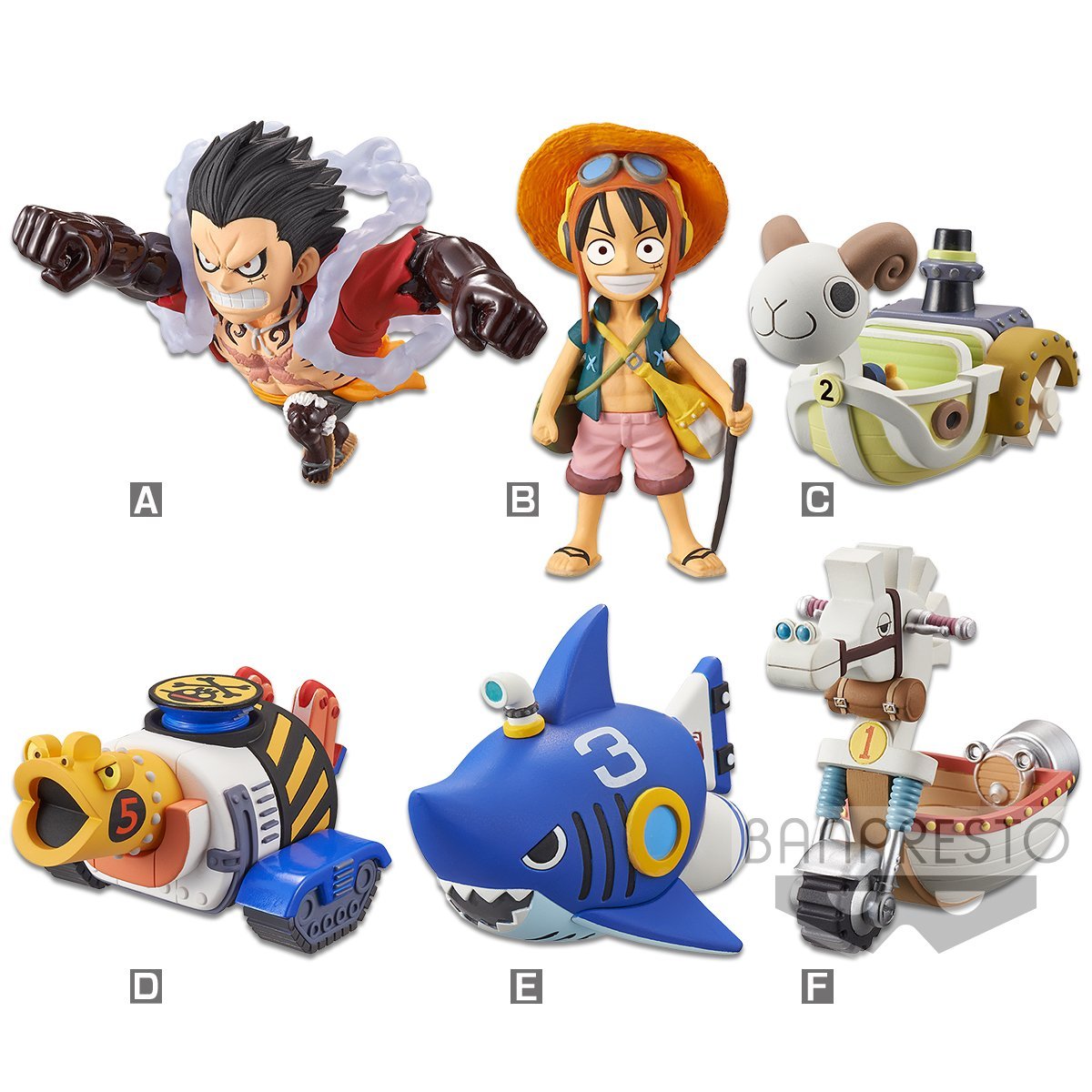 One Piece World Collectable Figure Treasure Rally Vol. 1-Complete Set of 6-Bandai-Ace Cards & Collectibles