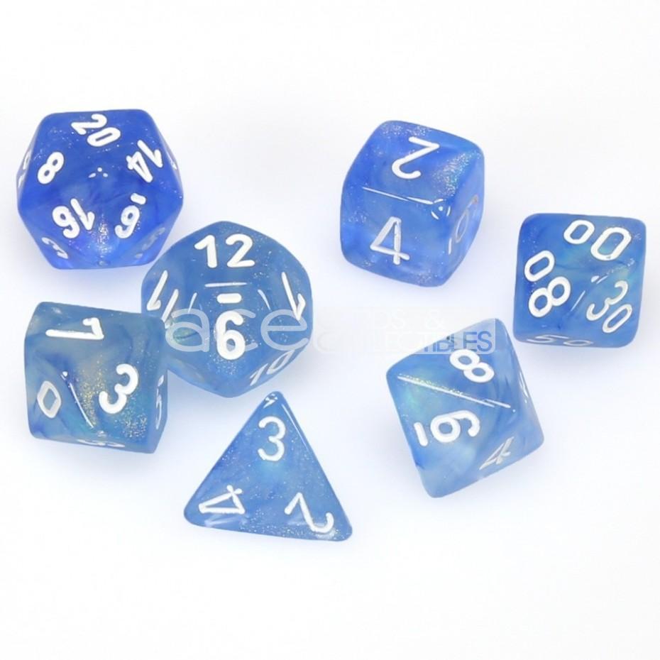 Chessex Borealis™ Polyhedral 7pcs Dice (Sky Blue/White) [CHX27426]-Chessex-Ace Cards & Collectibles