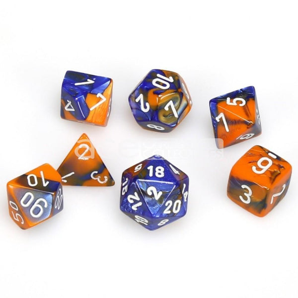 Chessex Dice. Gemini Blue-Orange/white d4 dice