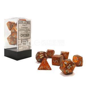 Chessex Glitter™ Polyhedral 7pcs Dice (Gold/Silver) [CHX27503]-Chessex-Ace Cards & Collectibles