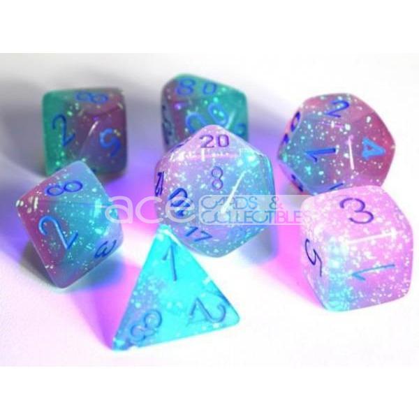 Chessex Lab Dice Gemini Polyhedral 7pcs Dice (Pink/Blue) [CHX30023]-Chessex-Ace Cards & Collectibles